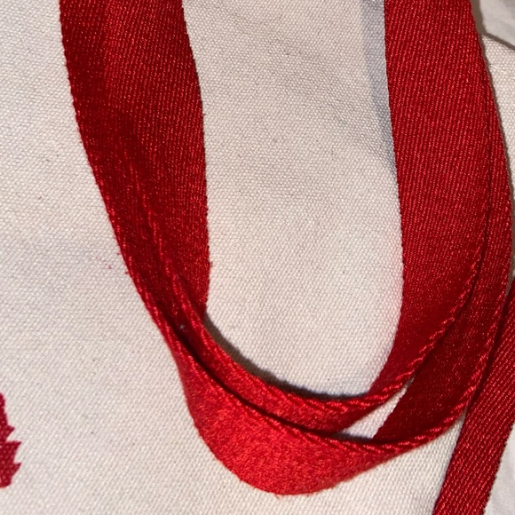 Lancome Paris Red Lips Tote Bag 100% Cotton Canvas French Kiss Lipstick - Picture 5 of 6